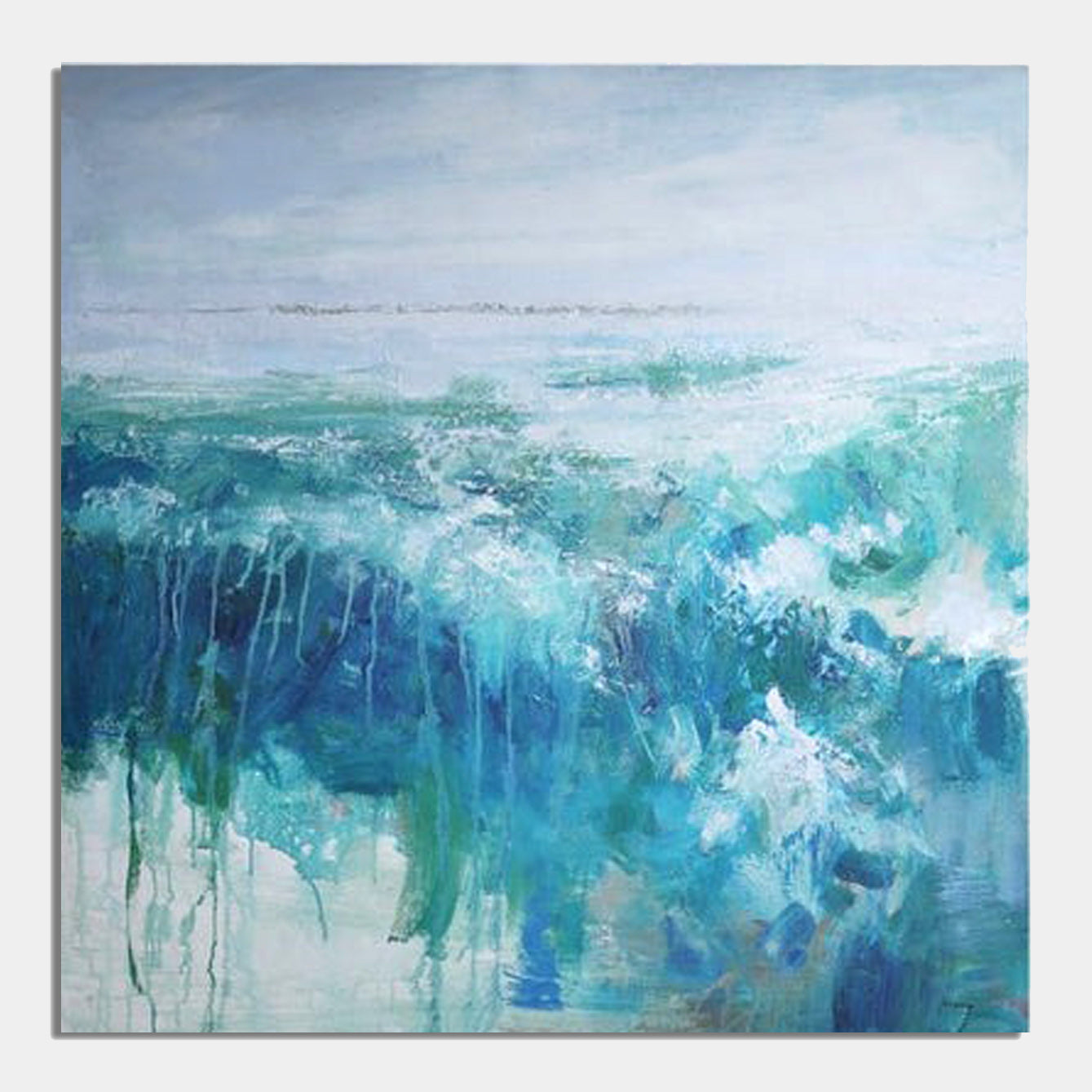 My Peace in the Storm – Expressive Horizontal Art Painting