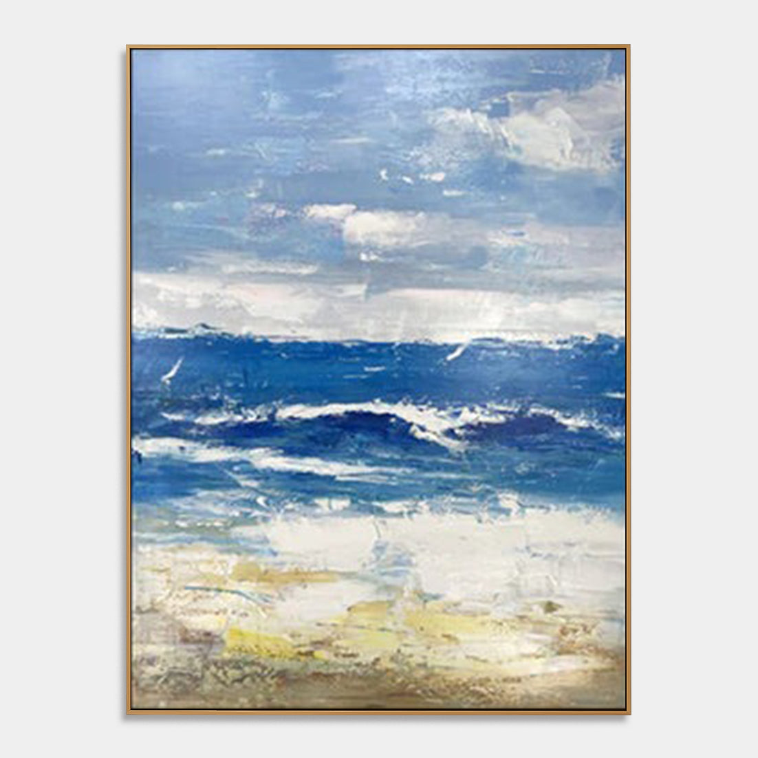 Quiet – Blue Abstract Art Canvas Painting