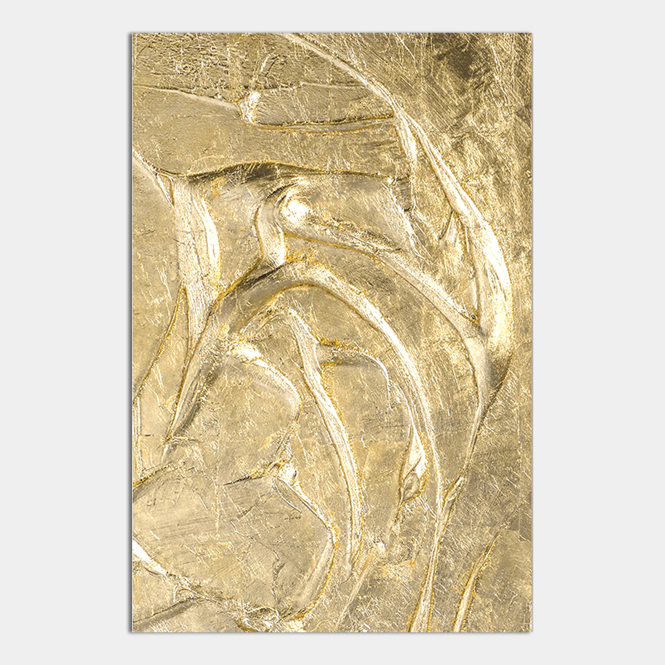Radiant Gold Abstract Canvas Art