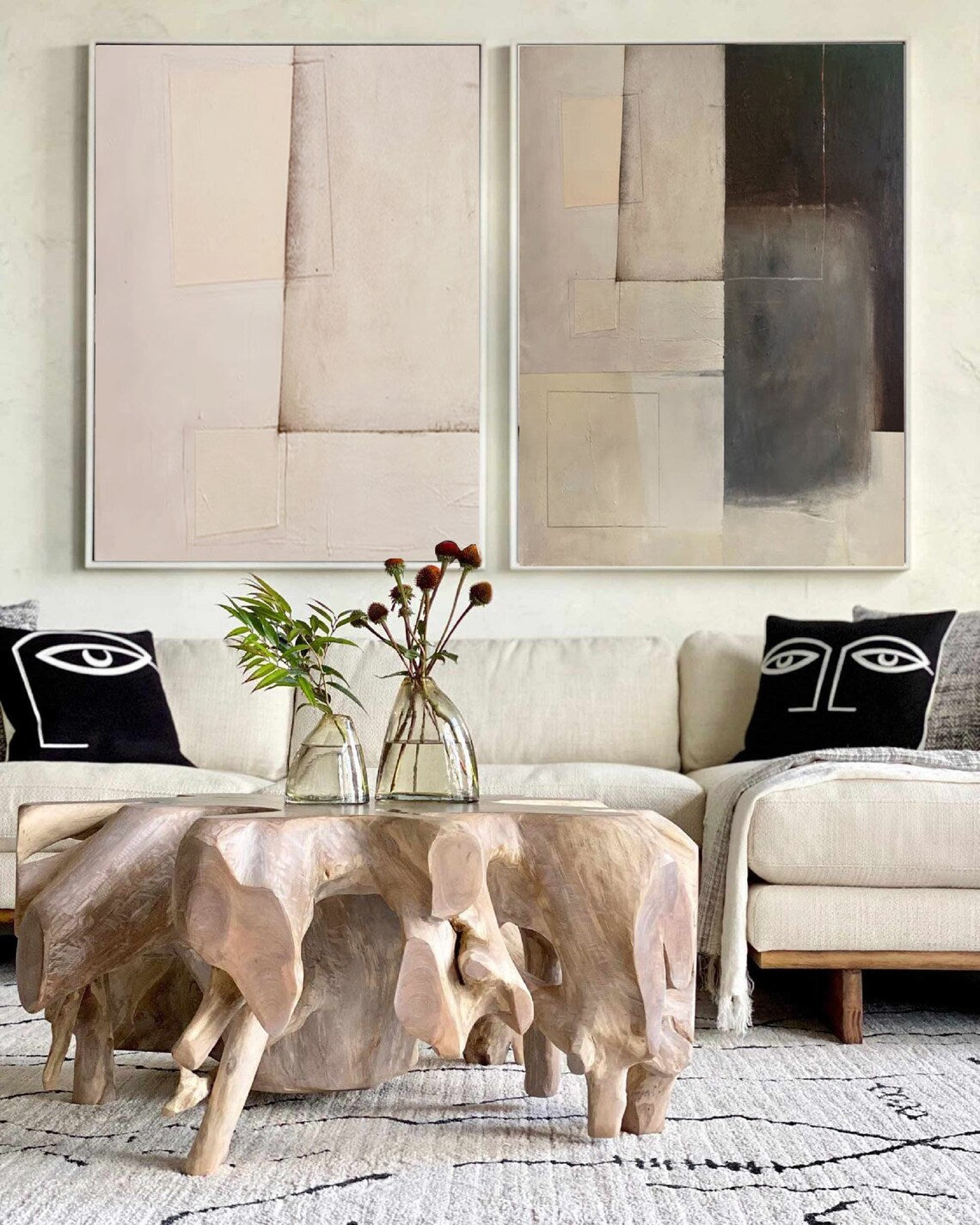 Abstract Harmony Diptych