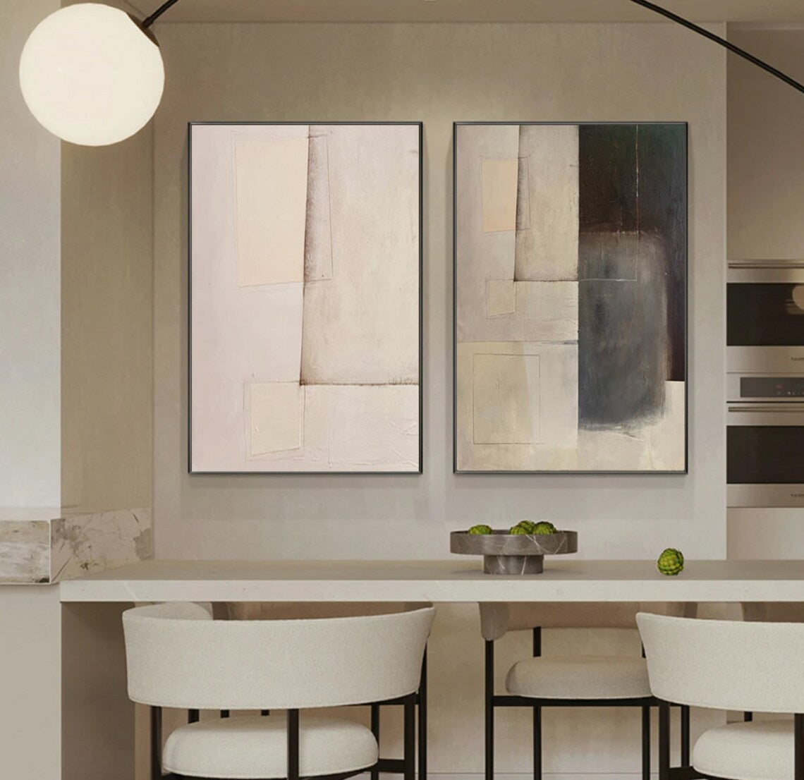 Abstract Harmony Diptych