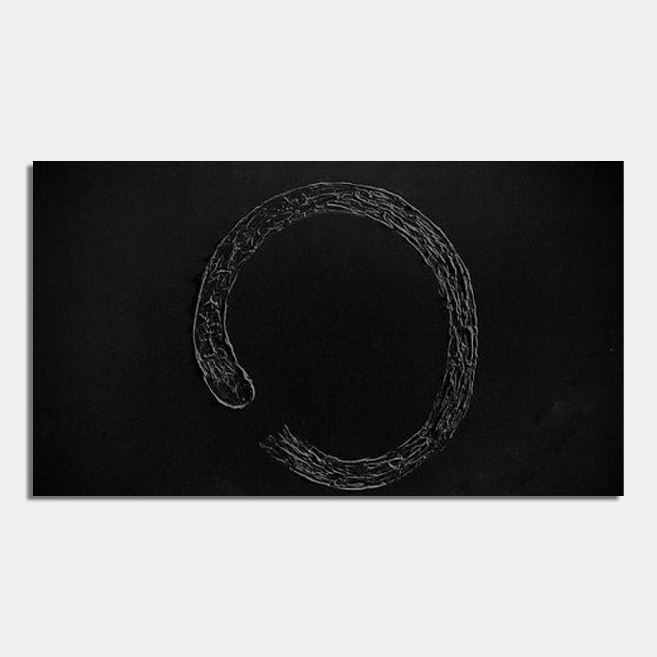 Sleek Abstract Necklace – Modern Zen Painting on Canvas