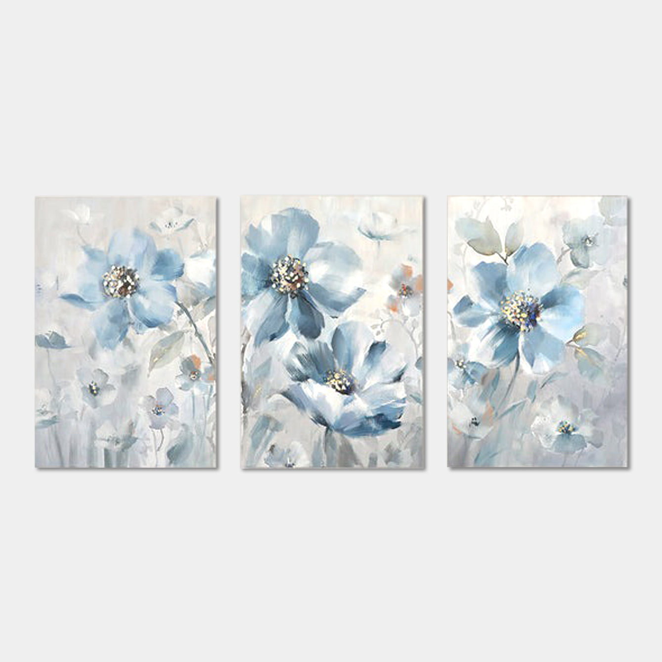 Tranquil Bloom Triptych