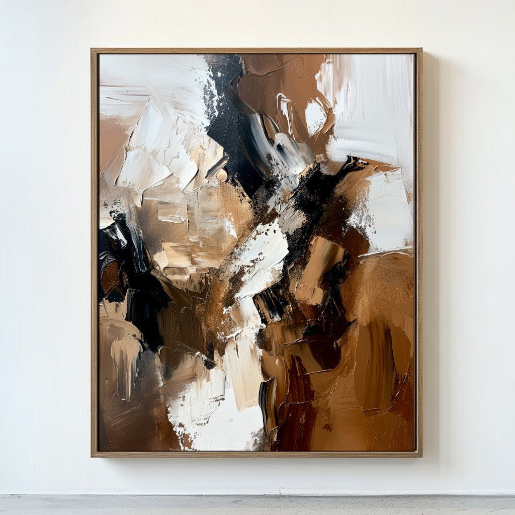 Earthen Motion - Earth Tone Abstract Canvas Art