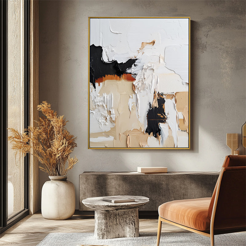 Raw Elegance: Abstract Canvas