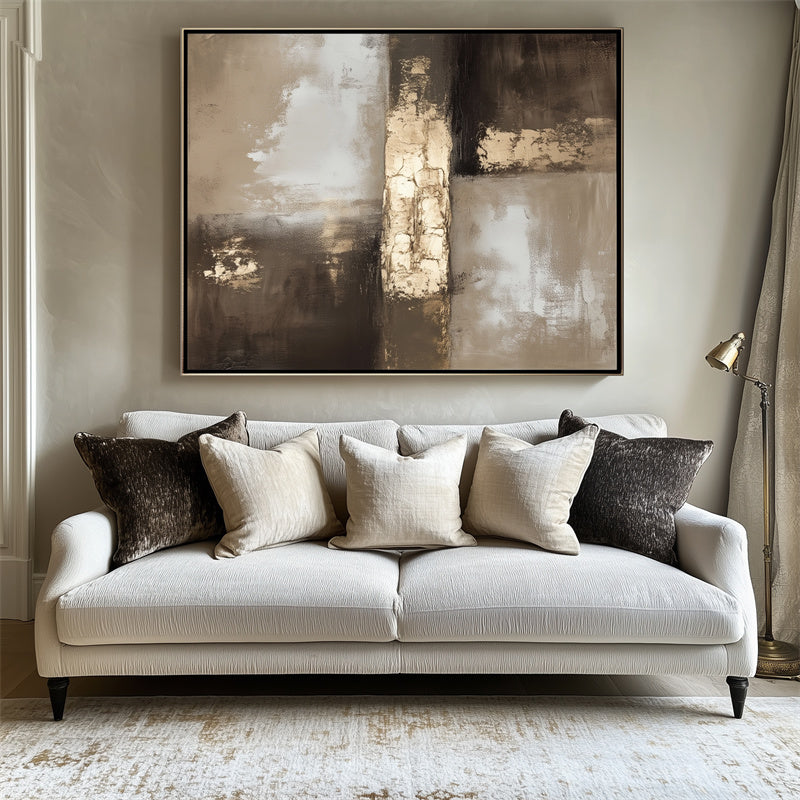 Ethereal Horizons - Abstract Geometric Canvas Art