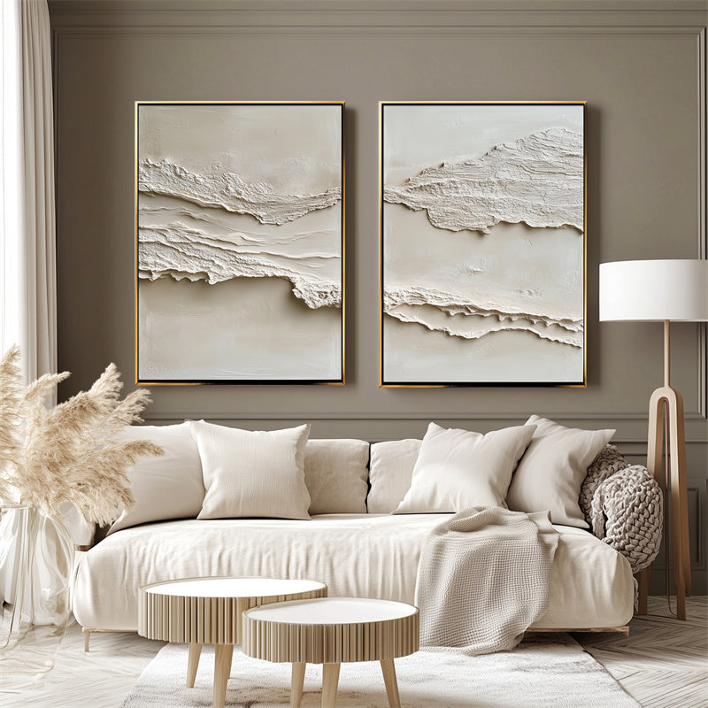 Wabi-Sabi Layers – Textured Canvas Art