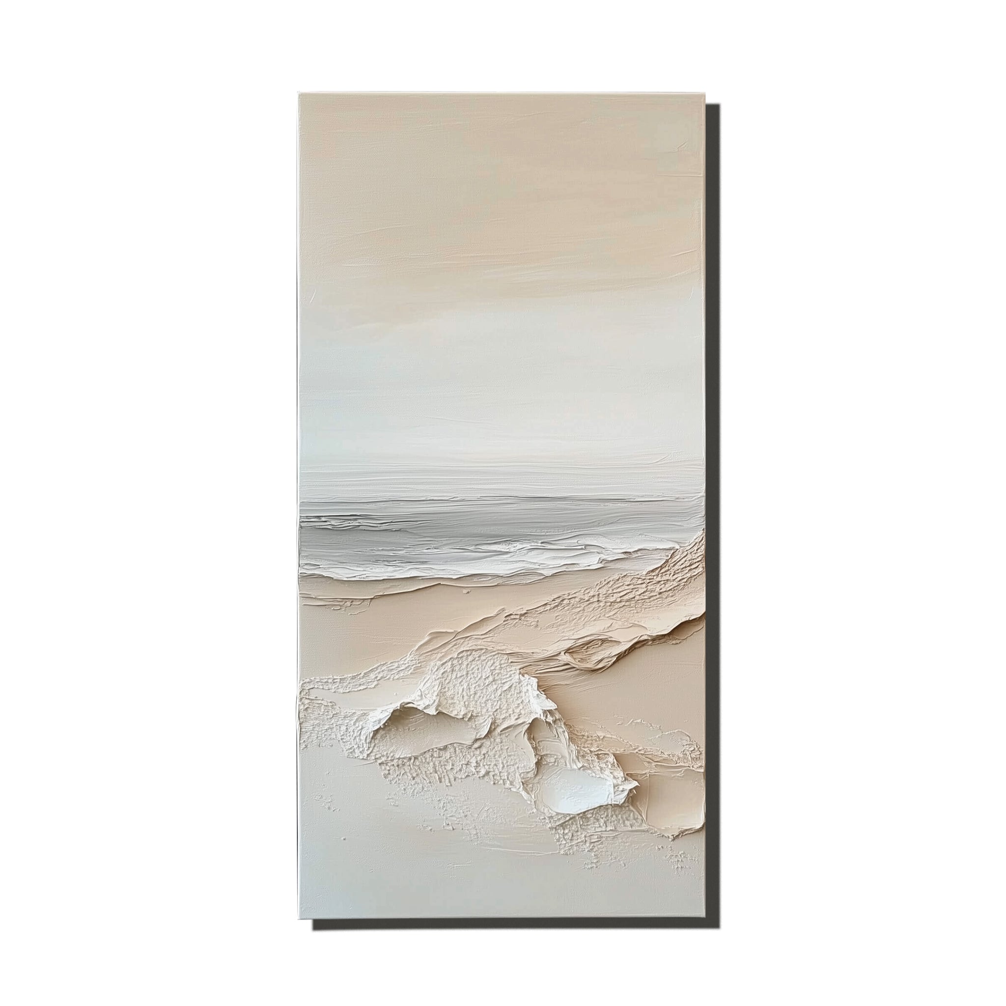 Sands of Serenity 3D wall art decoration diptych with textured neutral layered design