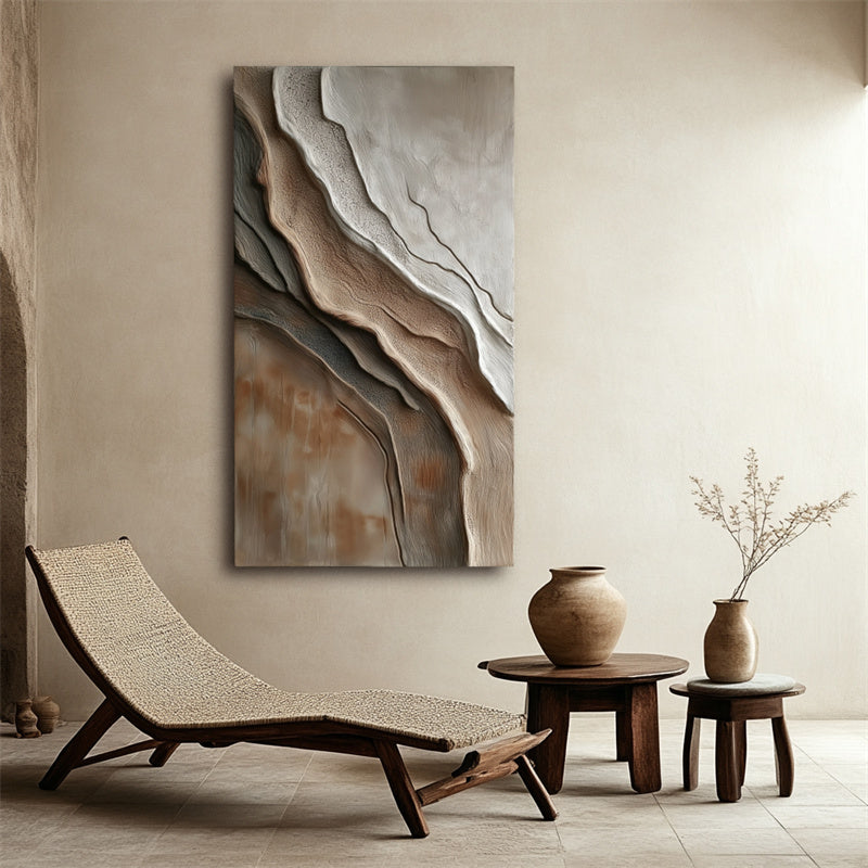 Earth's Harmony - Modern Textured Canvas Painting