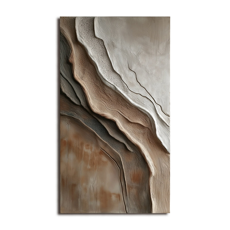 Earth's Harmony - Modern Textured Canvas Painting