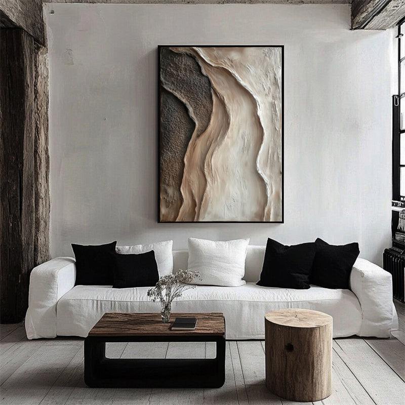 Textured Canyon Flow Art – Contemporary Textured Landscape Art