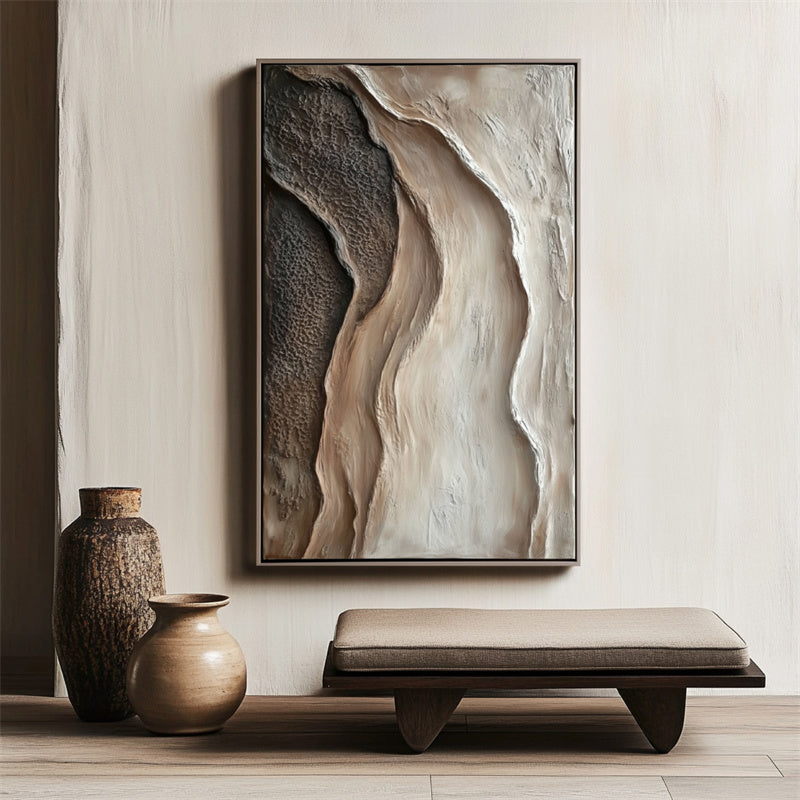 Textured Canyon Flow Art – Contemporary Textured Landscape Art
