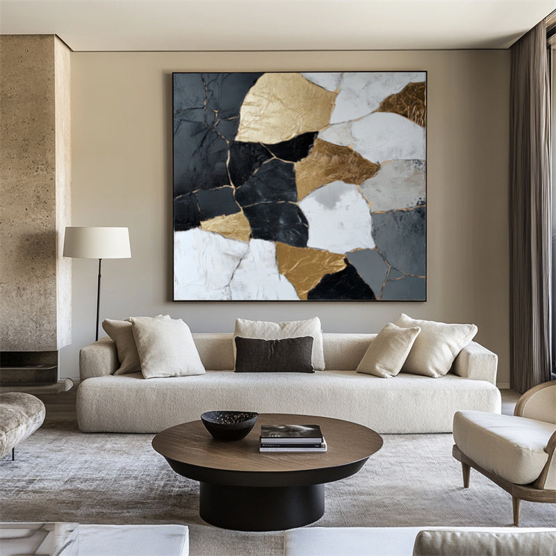 Kintsugi Harmony – Abstract Canvas Art