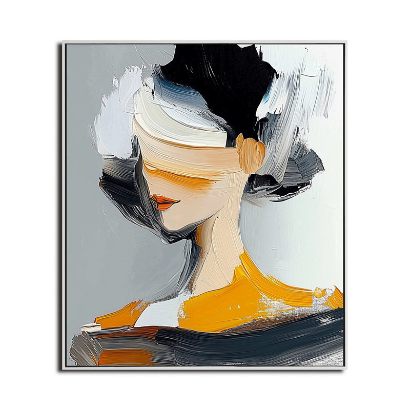 Golden Veil – Modern Abstract Portrait