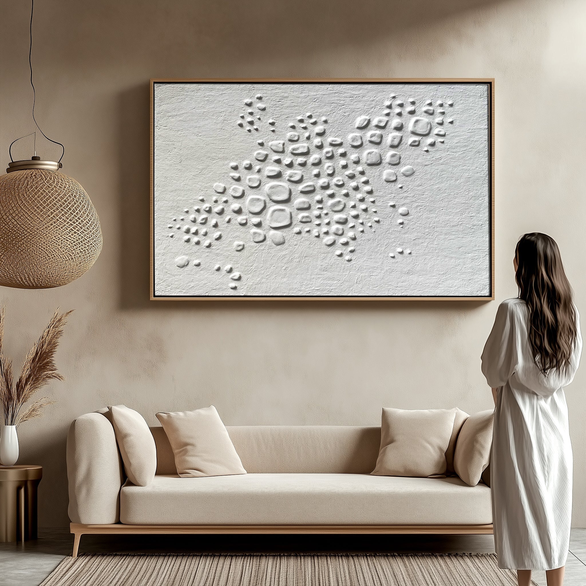 Organic Cluster Textured Canvas