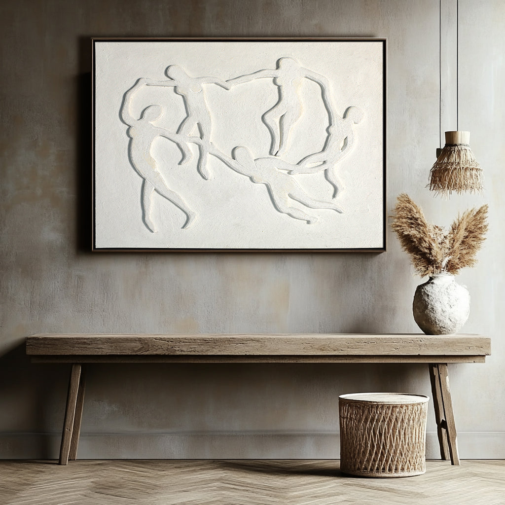 Dancing Figures Textured Art