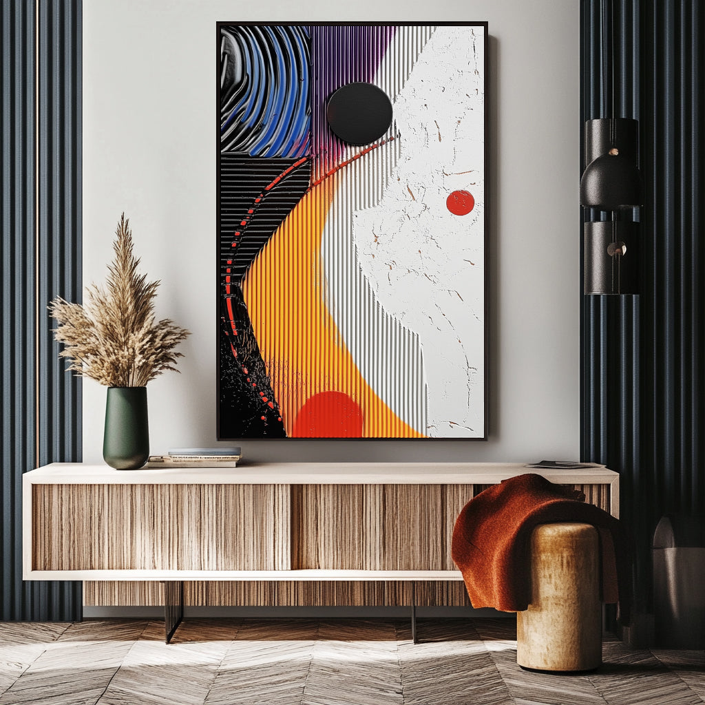 Celestial Waves: Modern Canvas