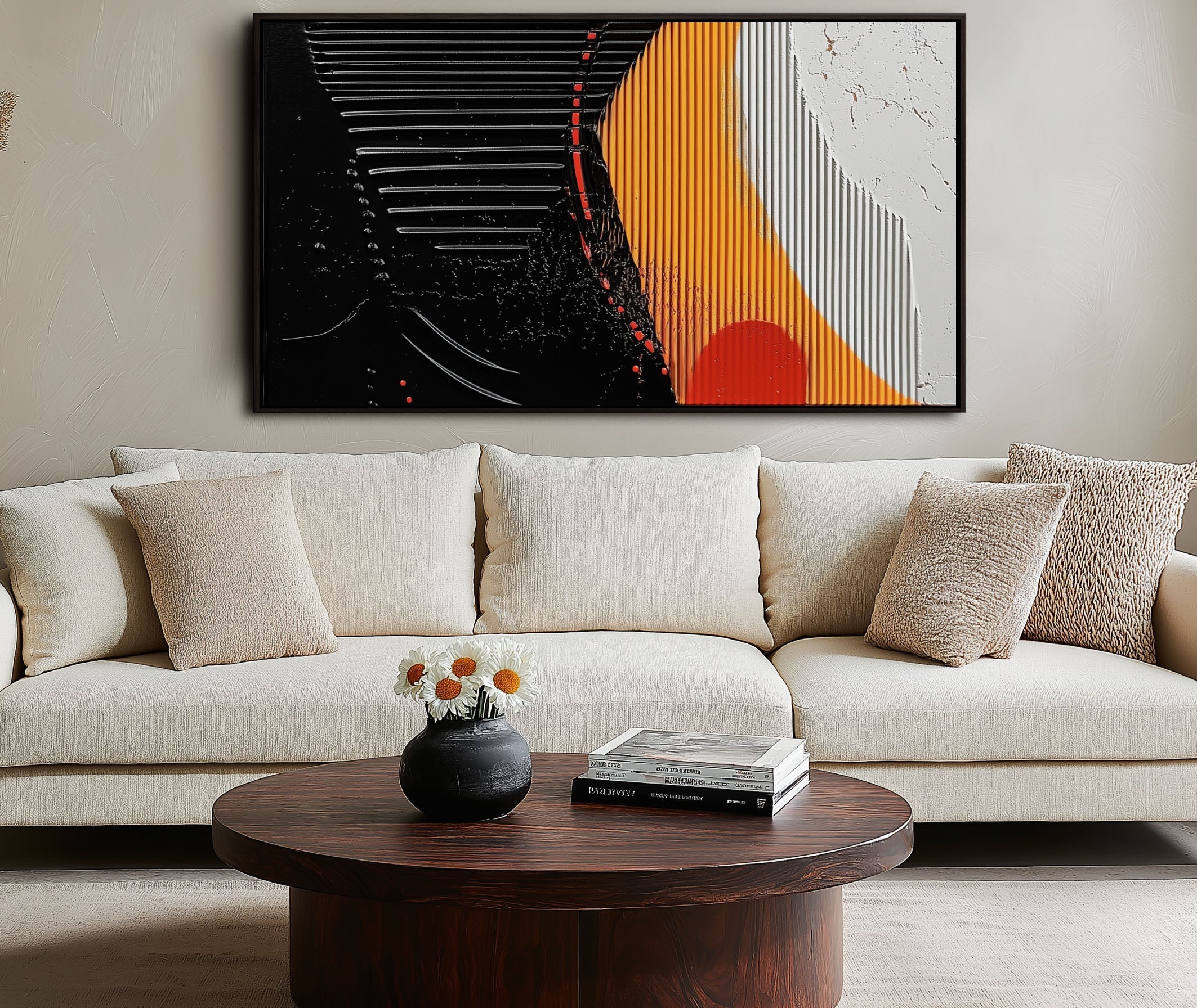 Bold Contrast Abstract Canvas