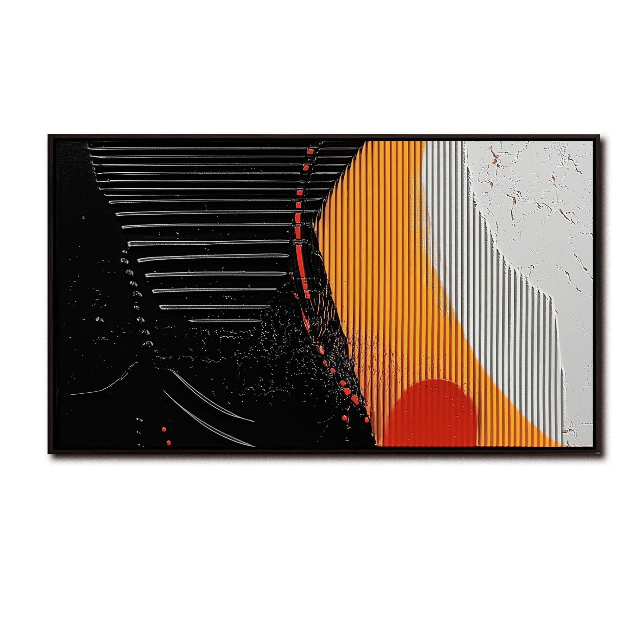 Bold Contrast Abstract Canvas