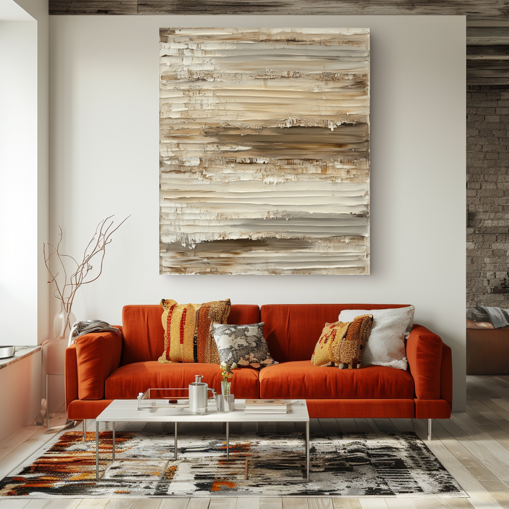 Earthen Strokes -Textured Abstract Layers