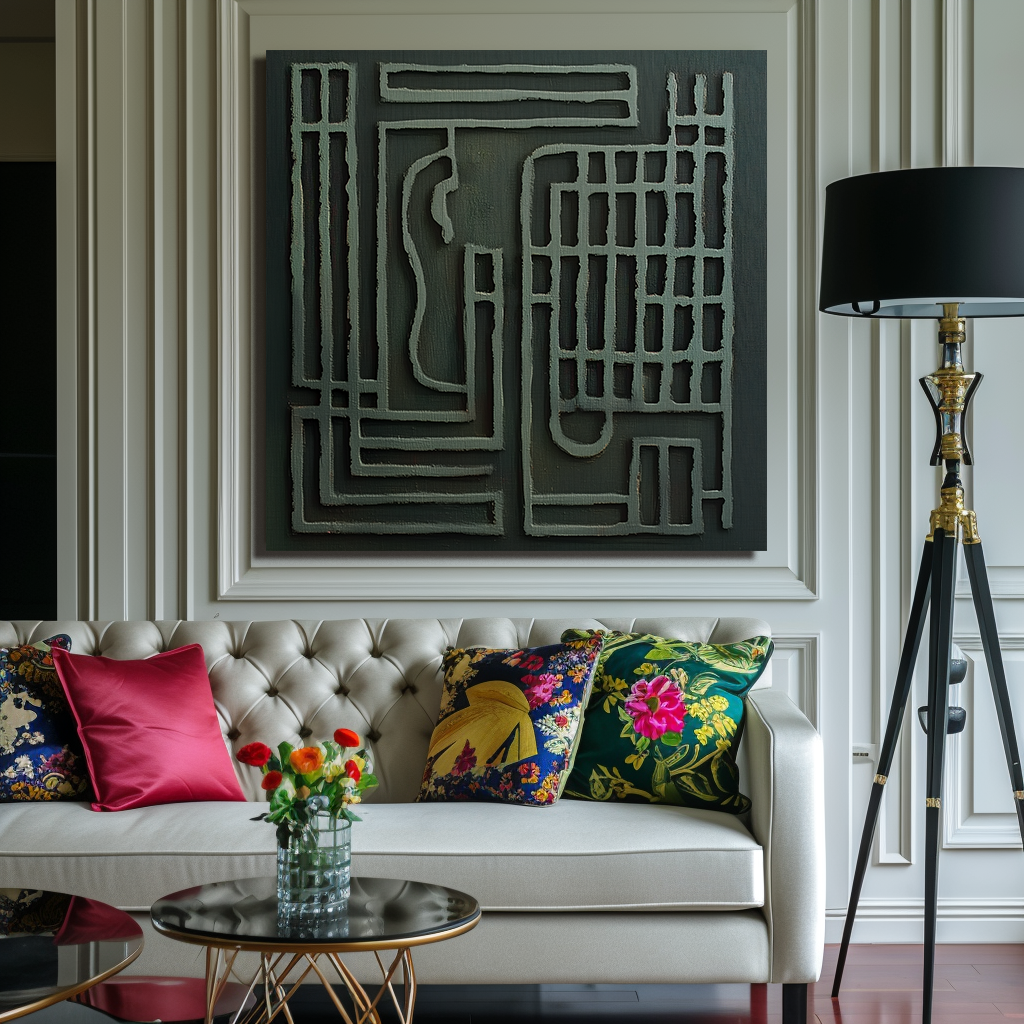 Urban Maze - Geometric Textured Art