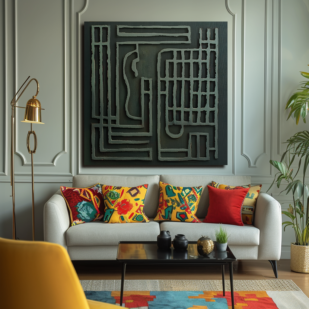 Urban Maze - Geometric Textured Art