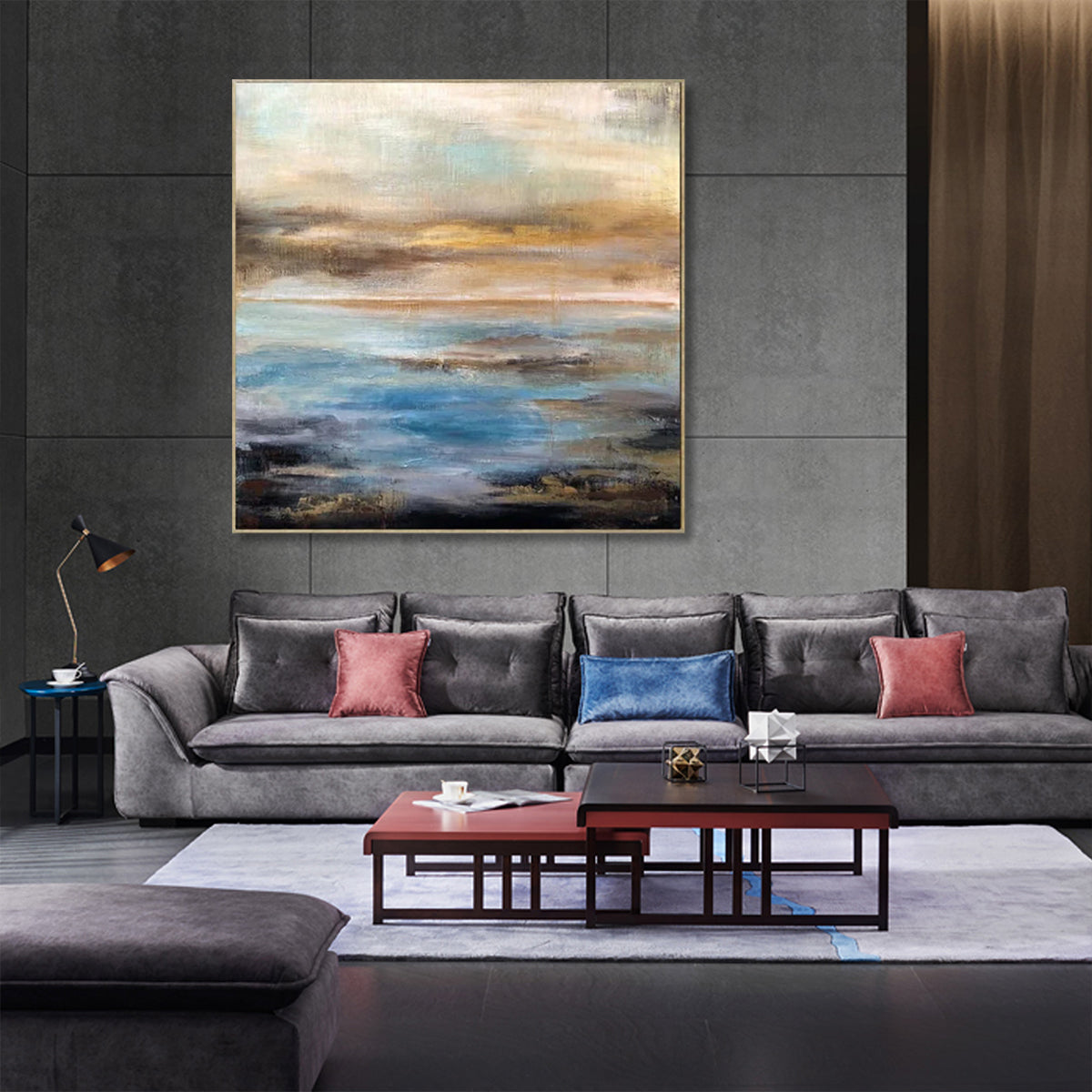 Abstract Sea and Sky landscape paintings modern abstract seascape wall art