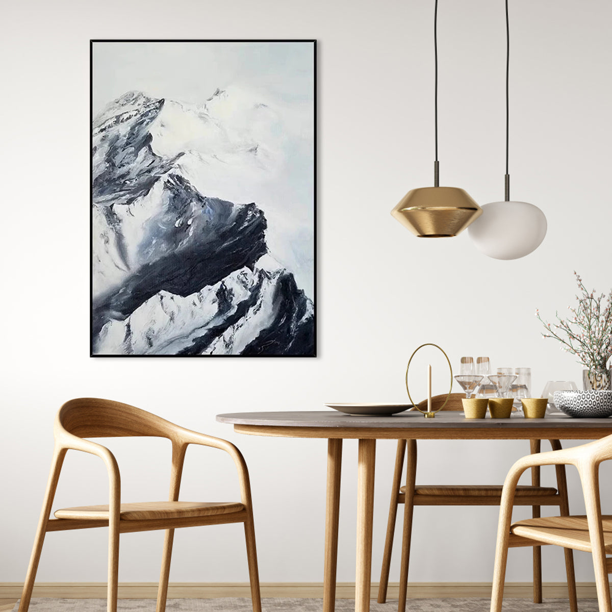 Black and White Snow Mountain