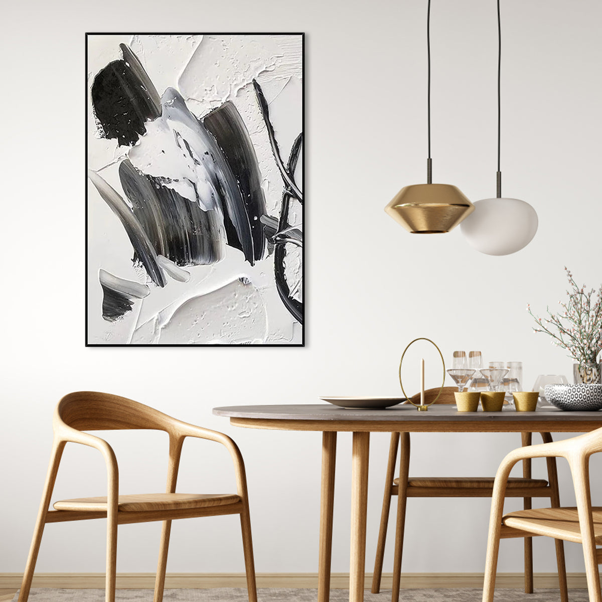 Black and White Woman - Modern Black and White Artwork