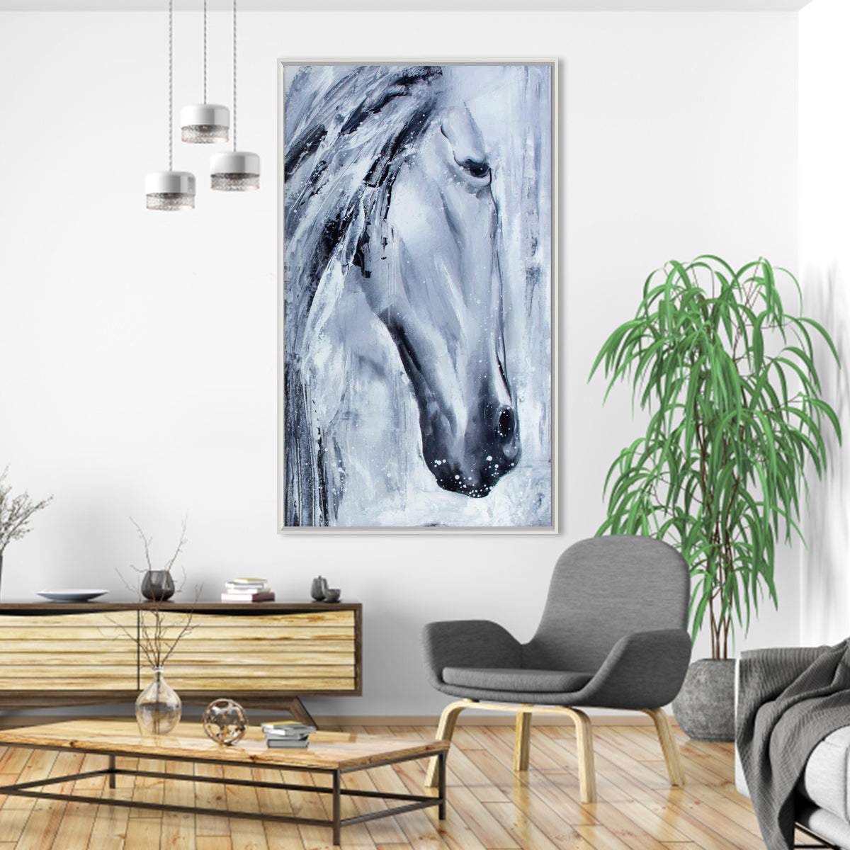 Abstract horse art canvas wall painting – Equine Euphoria