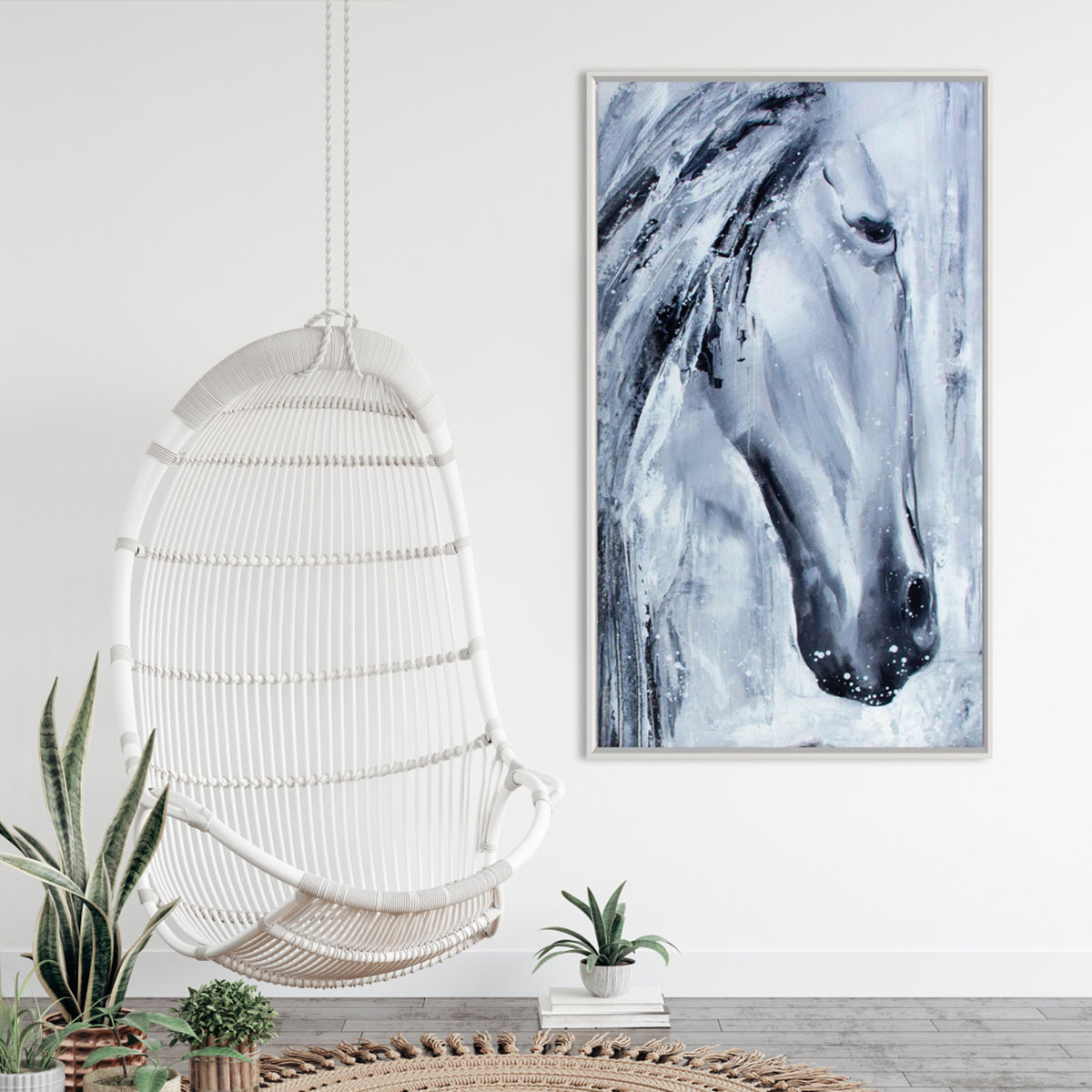 Abstract horse art canvas wall painting – Equine Euphoria