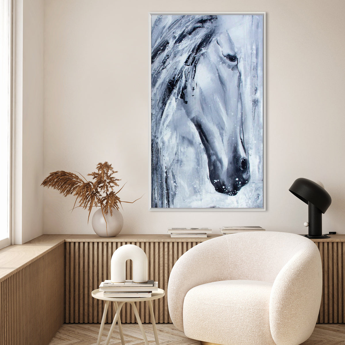 Abstract horse art canvas wall painting – Equine Euphoria
