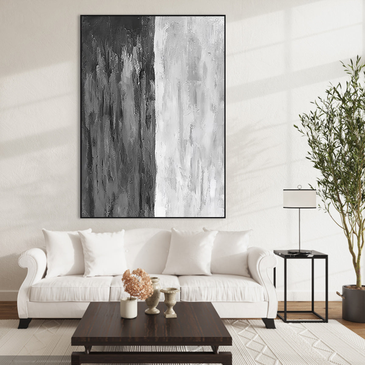 Gray and White Vertical