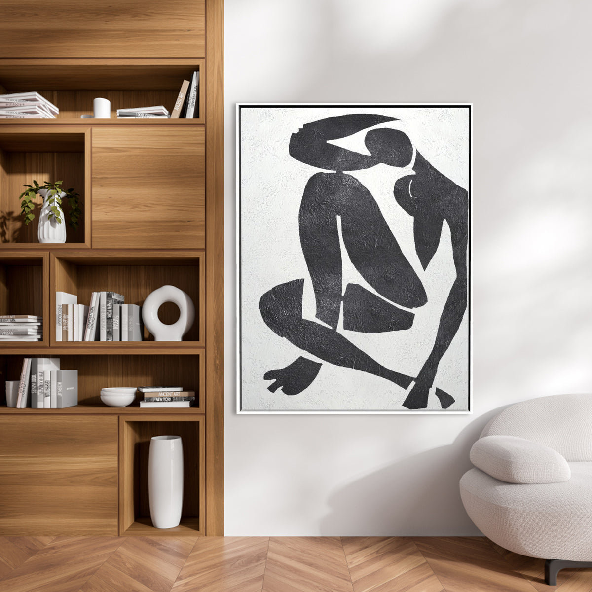 Noir Nu II - Abstract Art Figure Paintings