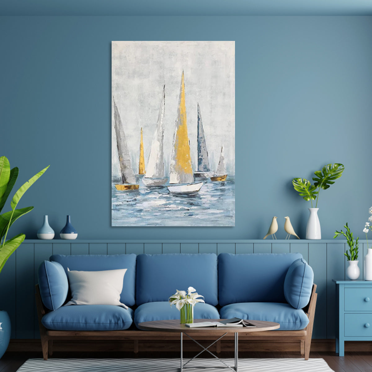 Regatta Seascape Oil Painting