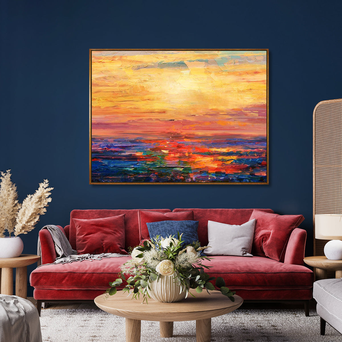 Sunset Handmade Oil Painting