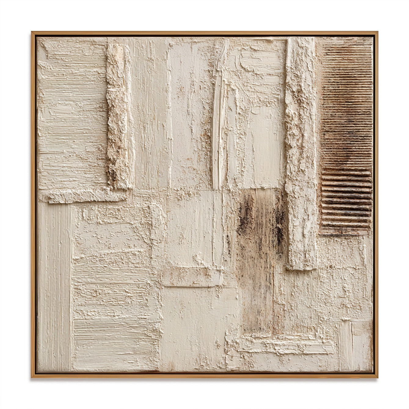 Wabi-Sabi Wall Art – Textured Neutral Minimalist Canvas