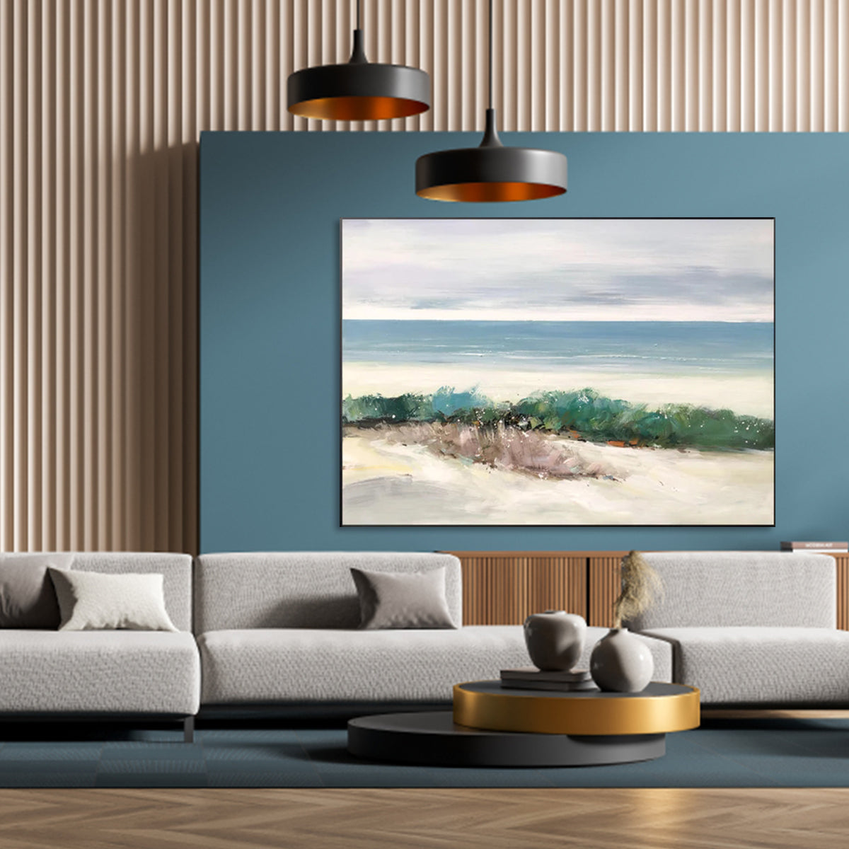 White Type Sand of Beach beach wall art, coastal art with soft pastel colors