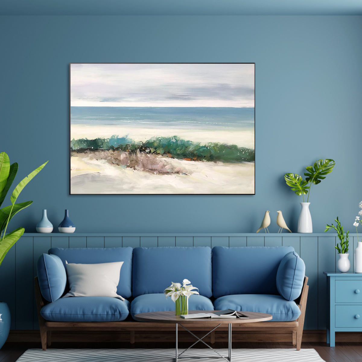 White Type Sand of Beach beach wall art, coastal art with soft pastel colors