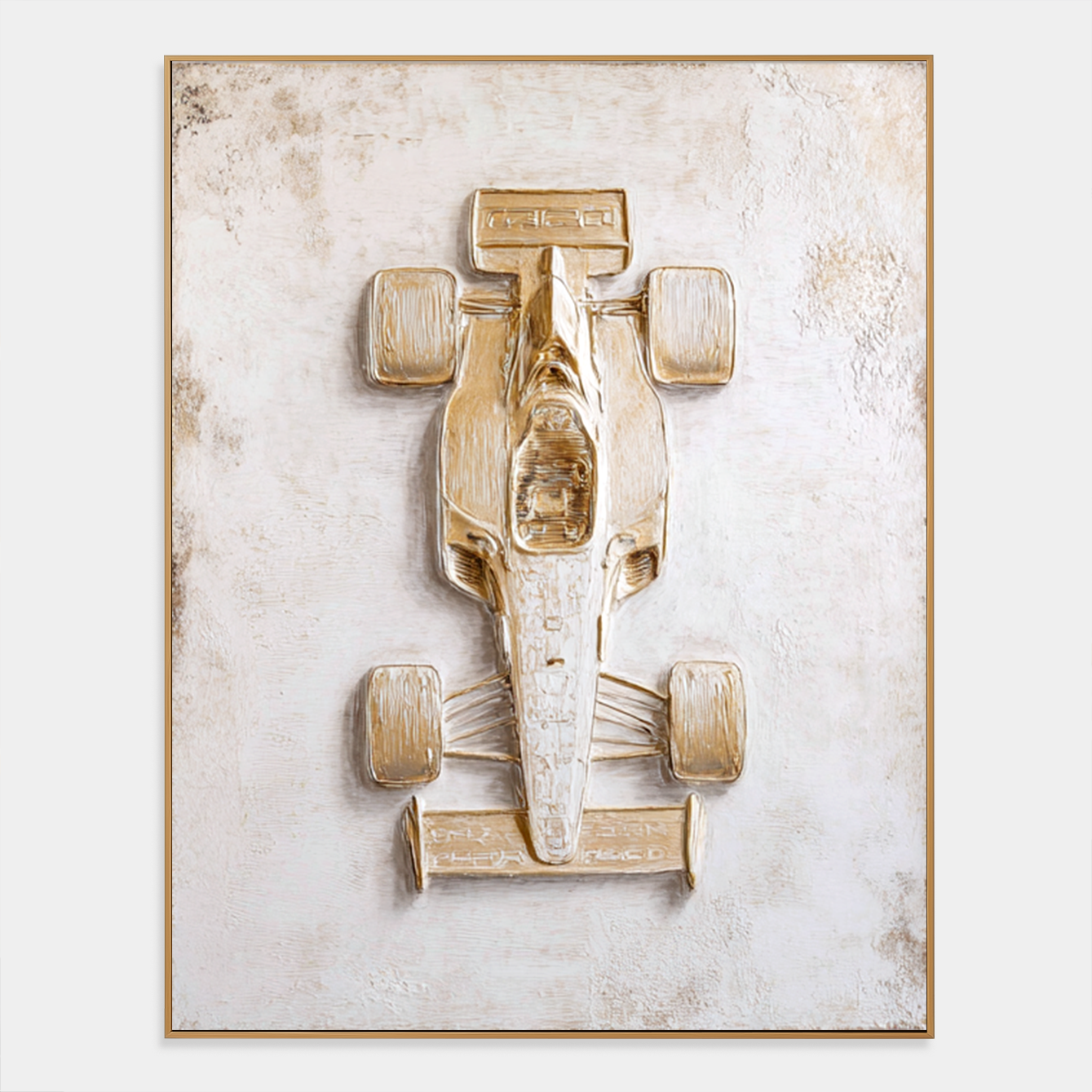 Velocity Icon – Textured Racing Car Wall Art