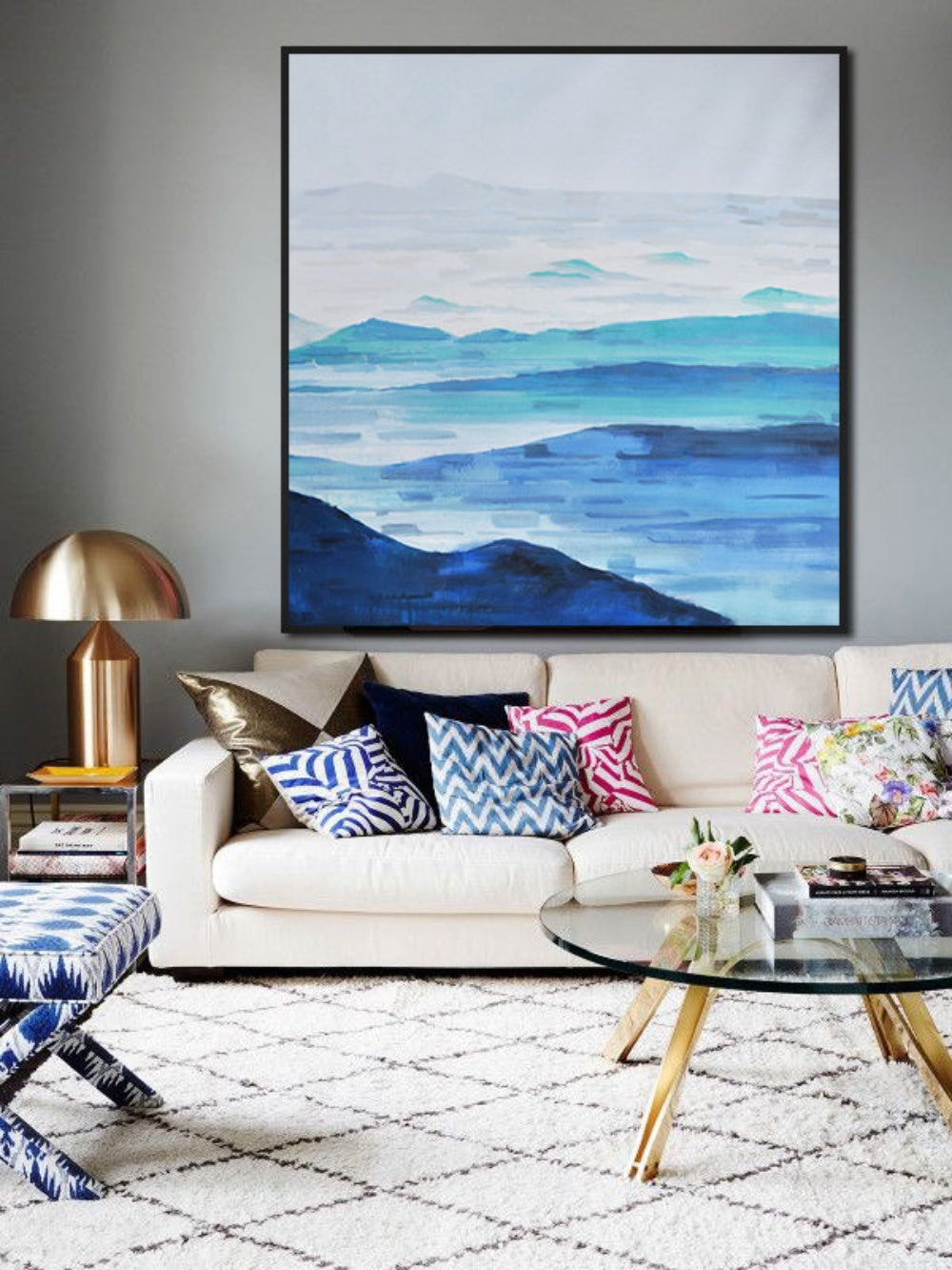 God's Promise – Abstract Spiritual Art with Ocean Waves