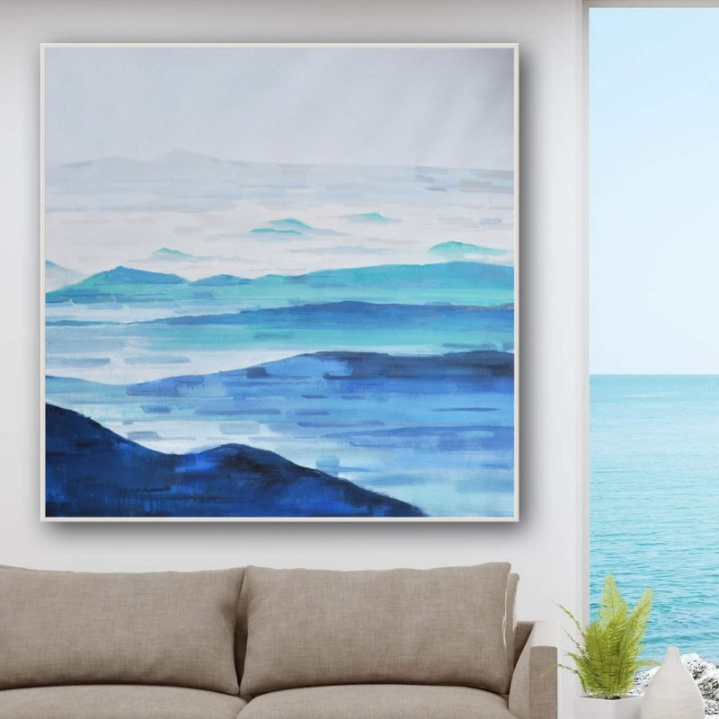 God's Promise – Abstract Spiritual Art with Ocean Waves