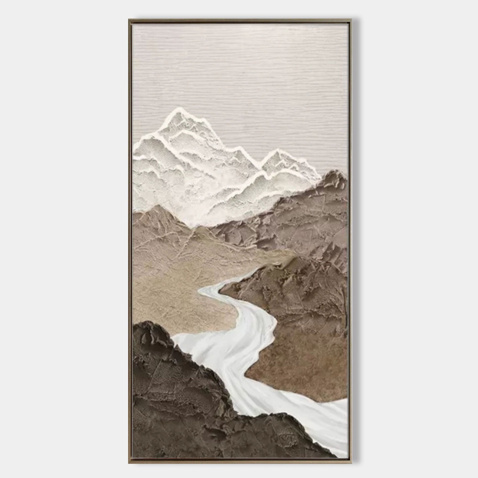 Abstract Mountain Wall – Abstract Mountain Textured Wall Art