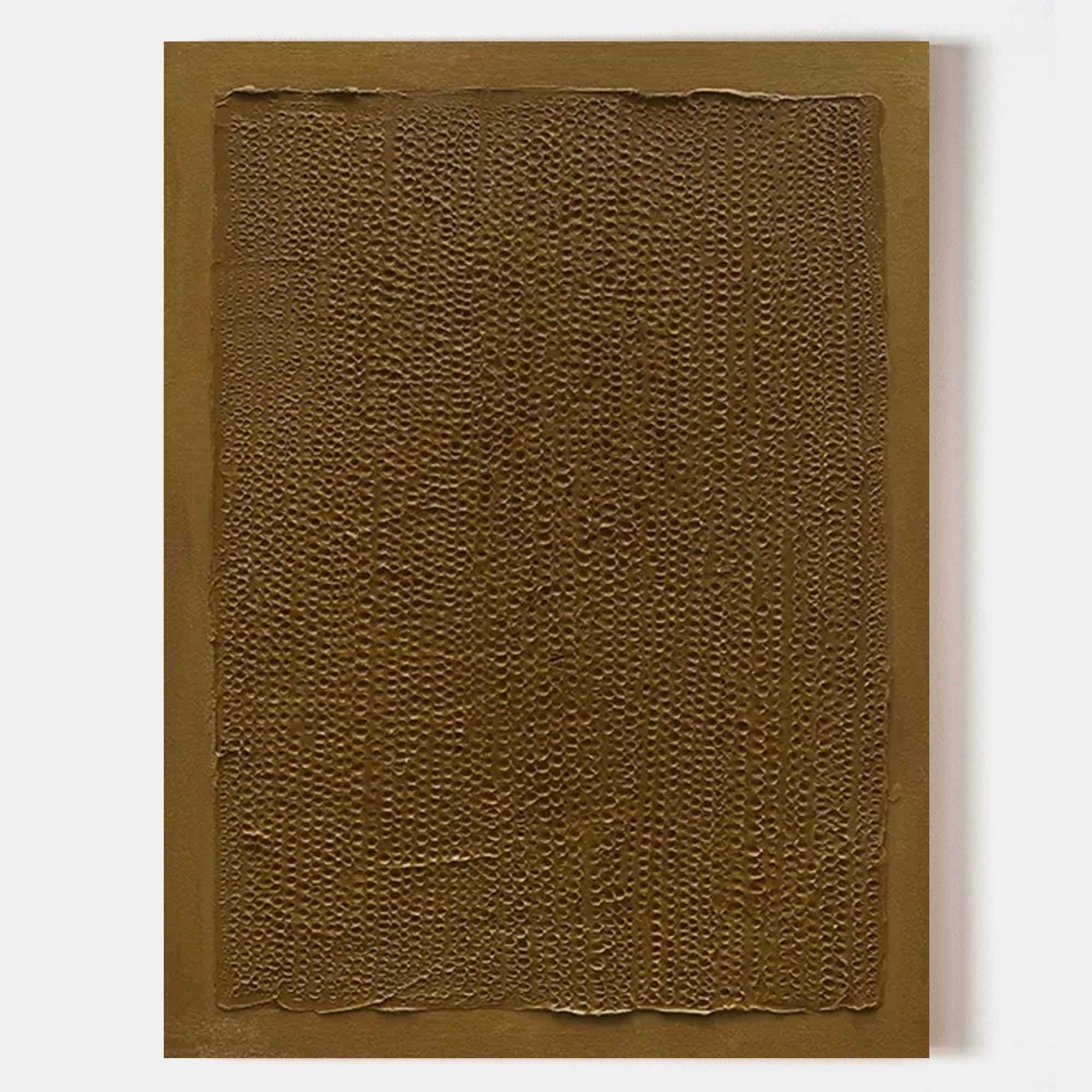 Amber Waves textured oil painting – Modern Office Wall Decor in warm amber tones