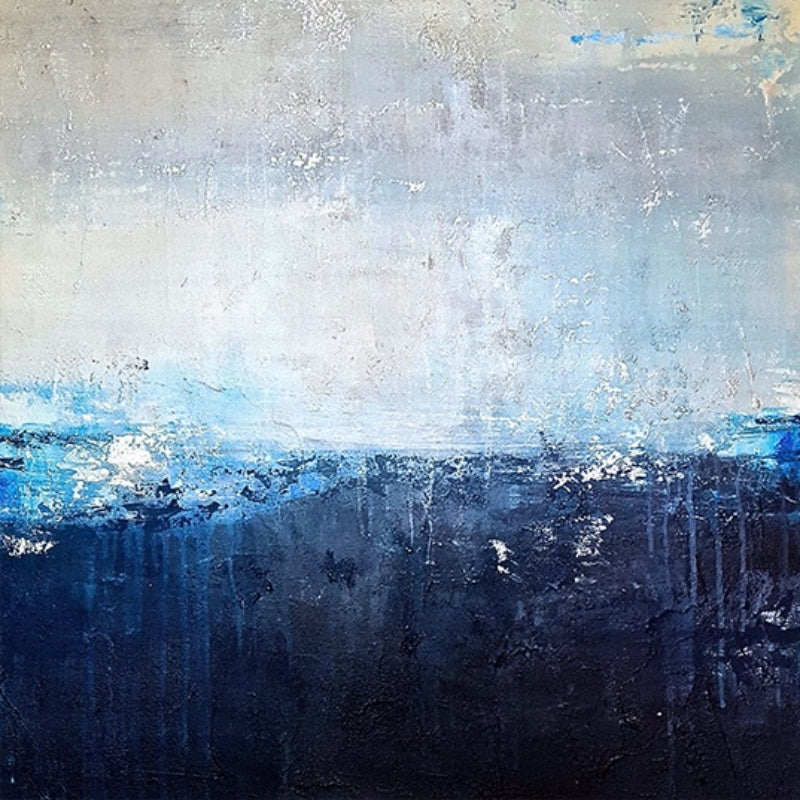 Blue Mood – Blue Abstract Wall Art with Ocean-Inspired Tones