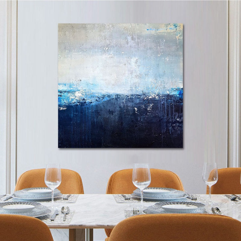 Blue Mood – Blue Abstract Wall Art with Ocean-Inspired Tones