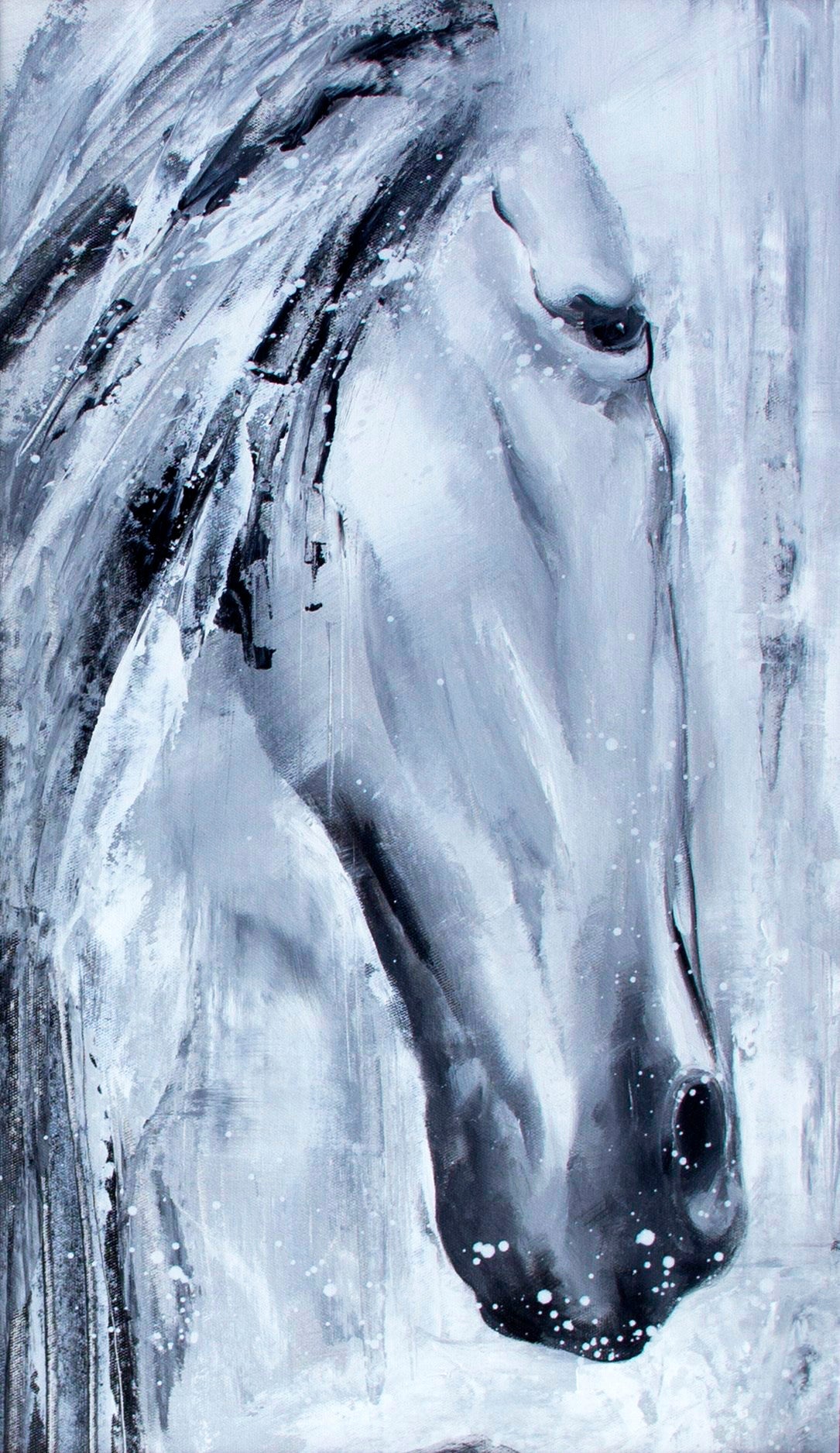 Abstract horse art canvas wall painting – Equine Euphoria