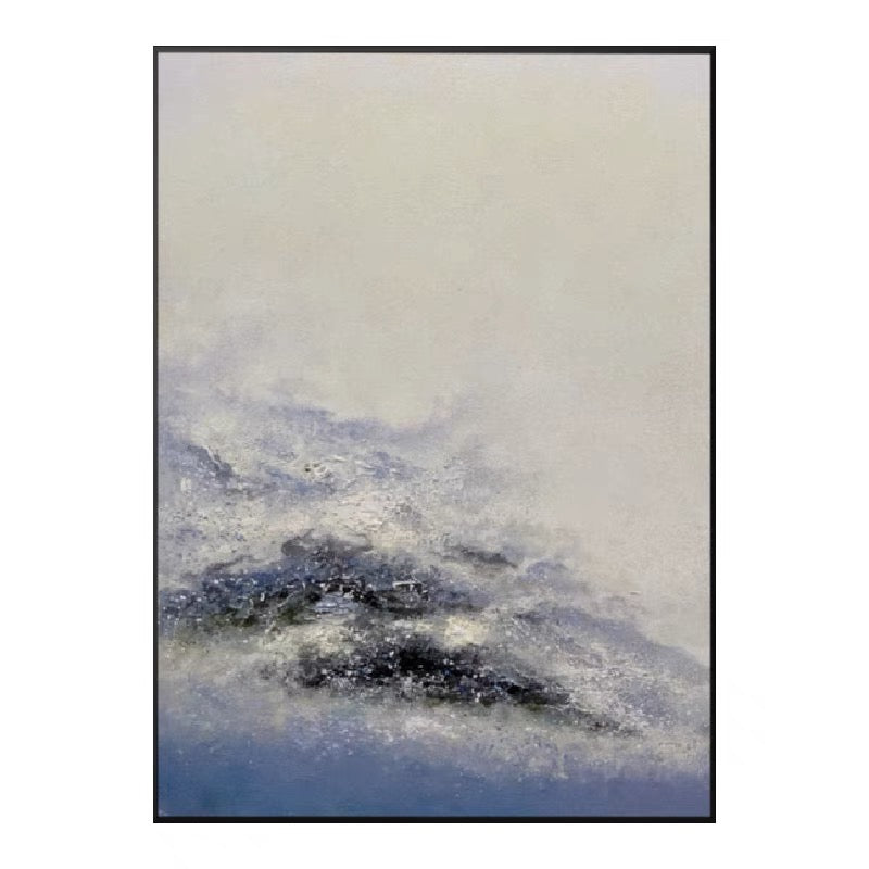 Find My Spirit blue and grey wall art minimalist abstract painting
