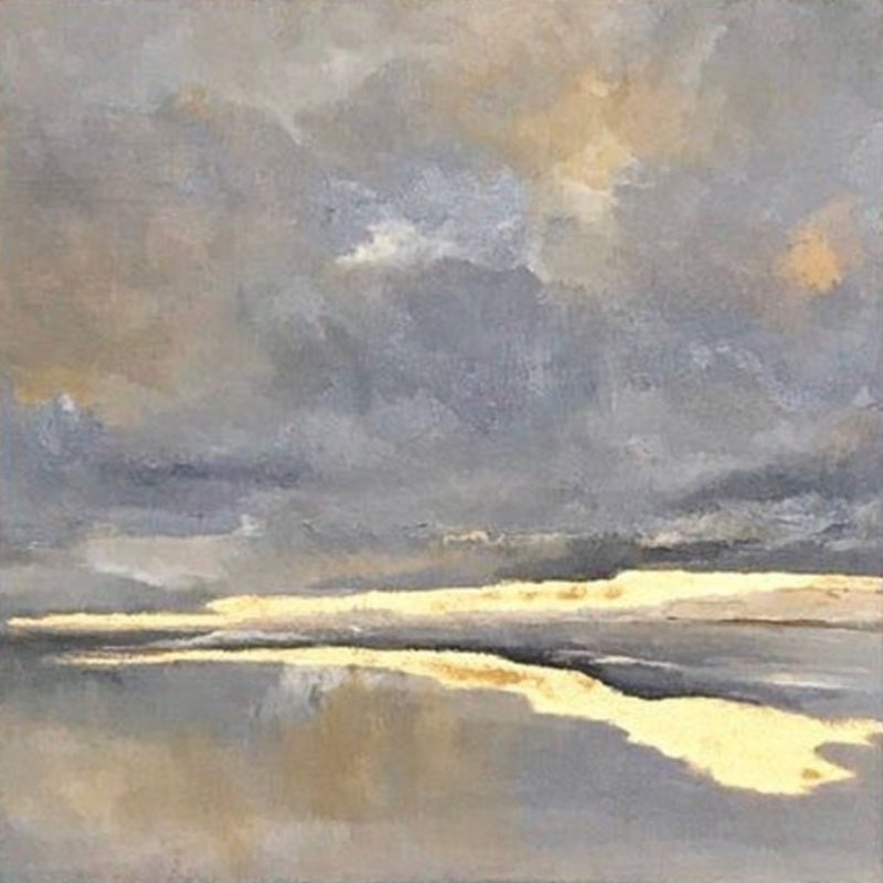 Glory and Honor – Abstract Sea and Sky Art with Golden Reflections