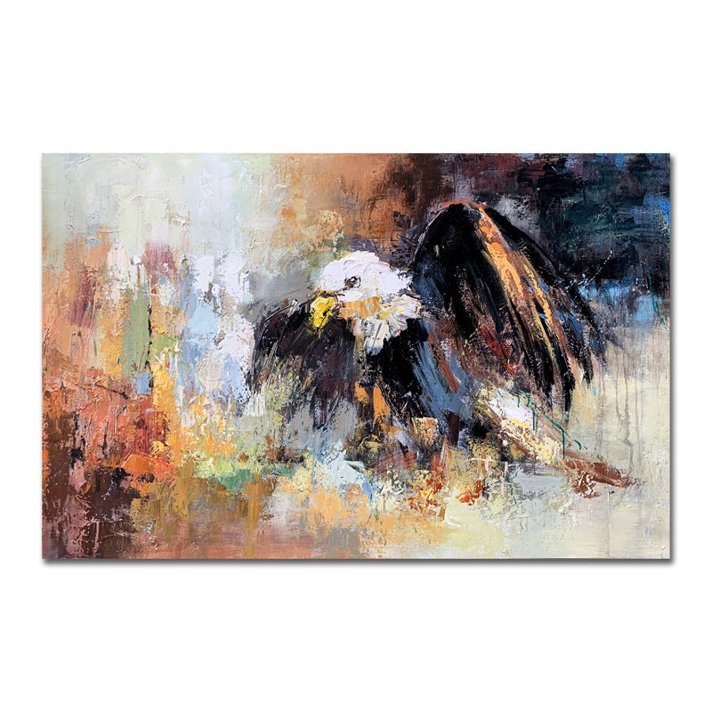 Eagle Wall Art – Abstract Oil Painting of a Majestic Eagle